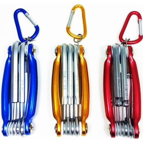 TrAdE Shop Traesio - Kit Set 24 Pezzi Chiavini Pieghevoli Torx Forati Esagonali Sferici Ball Point - (1/5)
