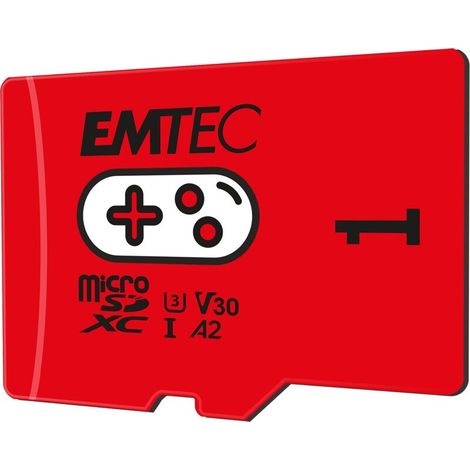 Emtec MicroSDXC 1TB UHS-I U3 V30 A2 Gaming Rouge (1/3)