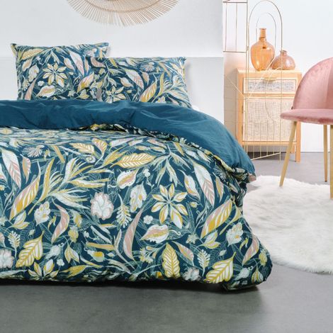 Parure de lit - TODAY Sunshine - 240x220 cm - 2 personnes - coton imprimé floral (1/3)