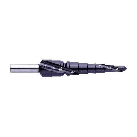 Broca escalonada HSS Exact 4 a 12 mm Plata 80 mm