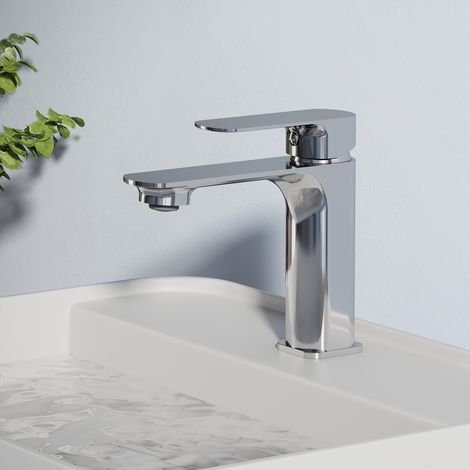 EMKE Wasserhahn Bad 166 x 152 x 45 mm Chrom Mischbatterie Waschbecken Küchenarmatur mit Perlator Waschtischarmatur