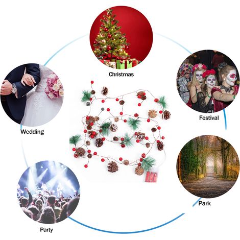 Guirlande féérique cuivre blanc - éclairage optimal pour Noël - nettoyage en un clin d'œil - utilisation très pratique (1/5)