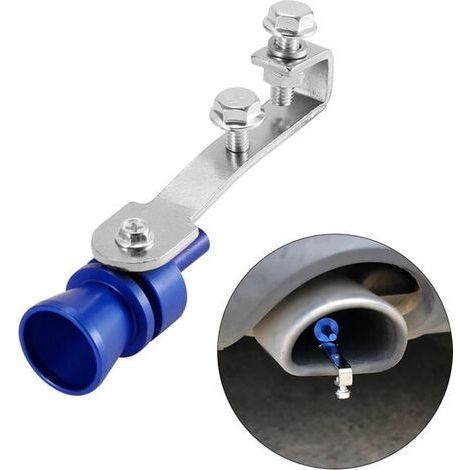 1pc Universal Sound Simulator Car Exhaust Pipe Turbo Whistle Car Turbo Muffler Auto Parts (Blue, XL) (1/5)