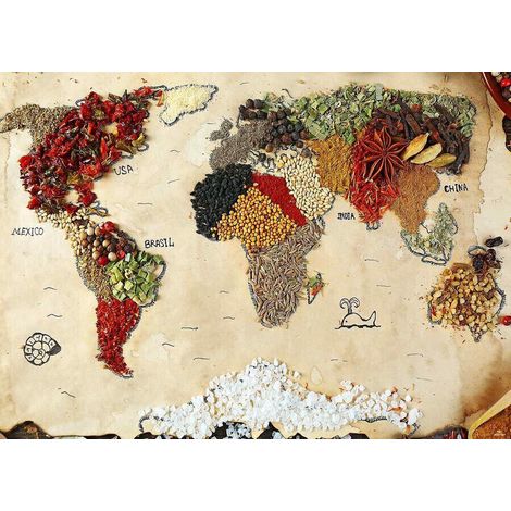 World spice, photo murale intissée, 360x270 cm, 4 parts (1/3)