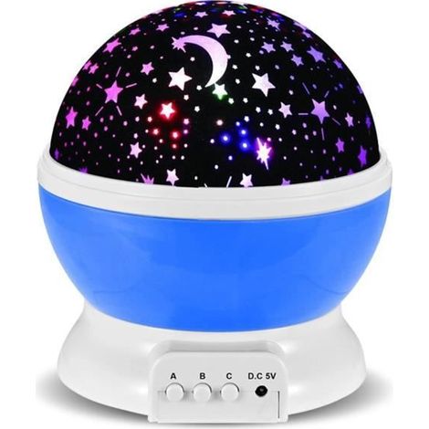 Veilleuse Etoiles Chevet Veilleuse Virevoltant Lampe de Projecteur en Ciel Etoile en Plafonnier pour Salle d\'enfant cadeaux de Noël (1/4)