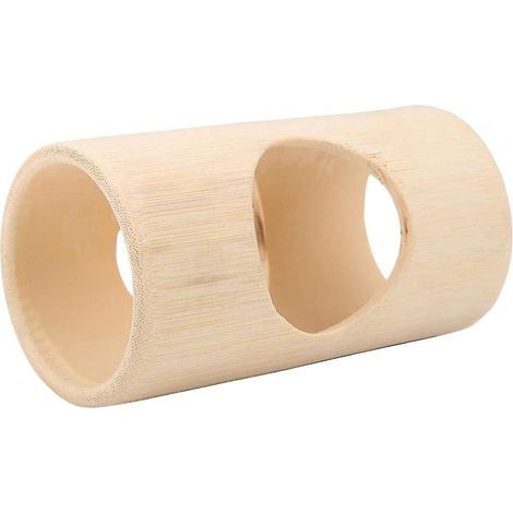 Tunnel en bois naturel pour hamster, planeur de sucre, cachette en bambou pour furet, jouet à mâcher (1/4)