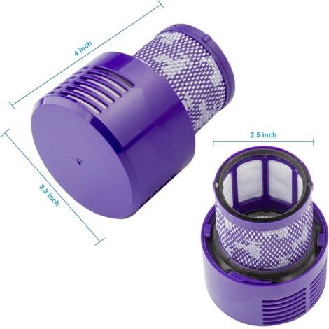 Filtro compatibile Dyson V10, 2 pezzi, accessorio aspirapolvere, lavabile, per modelli Total Clean (1/4)