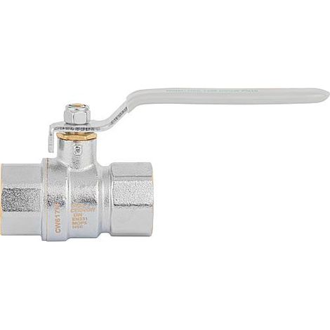 Robinet à boisseau sphérique gaz et eau, DN15 (1/2") femxfem avec levier en acier (1/2)
