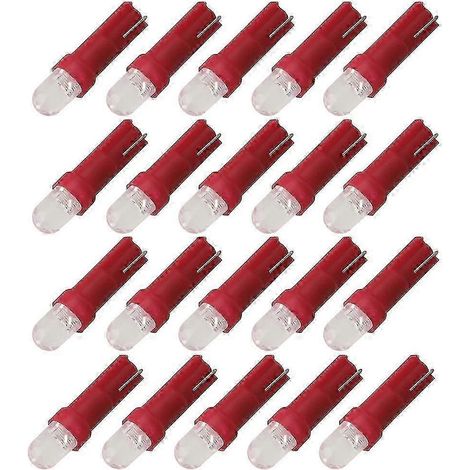 Lot de 20 ampoules LED T5 12V pour tableau de bord de voiture (éclairage intérieur). (1/5)