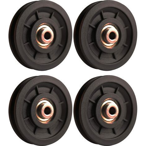 90 mm Roulement Poulie Nylon, Poulie Musculation, Roue Universelle pour câble Machine Gym équipement Porte de Garage, Porte coulissante poulie (1/2)