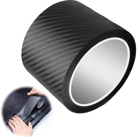 Schwarze Kohlefaserfolie – 10 cm x 3 m – Selbstklebend (1/5)