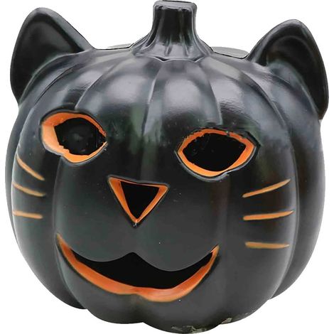 Lampe de éclairée, Lanterne de d'Halloween Lanterne de drôle - Faveurs de fête solides fournitures peintes à la main Décorations d'Halloween (1/5)
