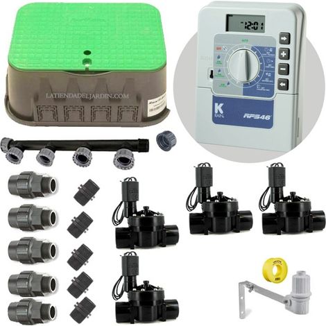 Kit irrigazione automatica professionale KRain a 4 zone 24v per tubo da 32mm