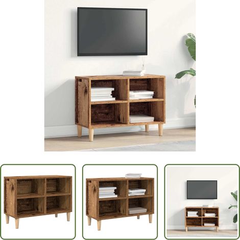 Meuble tv bois d'ingénierie - Meuble TV Bois ancien 69,5 x 30 x 50 cm Bois d'ingénierie (1/5)