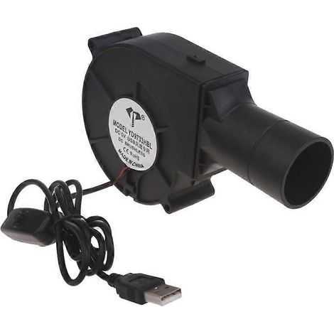Souffleur USB 3000 tr/min avec vitesse de vent réglable pour barbecue et cuisinière - câble interrupteur