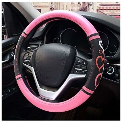 LAN Femmes Véhicule Couvre Volant Voiture Protecteur de Volant Fashion - Universel pour Auto/Truck/SUV Diamètre 38cm (15) (1/4)