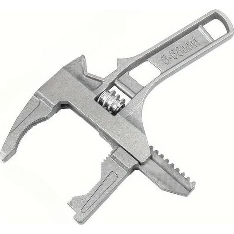1 chiave per una grande apertura multifunzione regolabile, cucina, bagno, funzionamento manuale design ergonomico (1 pezzo argento) (1/5)