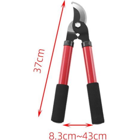 Coupe-branches à enclume pour bois sec et dur, Lames en acier trempé avec revêtement antiadhésif, Longueur: 37 cm (1/4)
