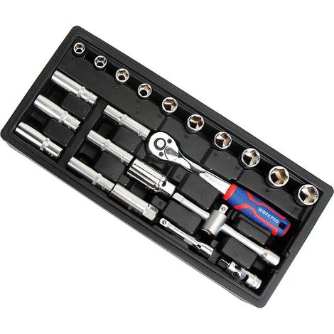 Workpro Cliquet & Douilles 3/8" Métrique Polyvalence Et Robustesse Pour Vos Projets - Workpro