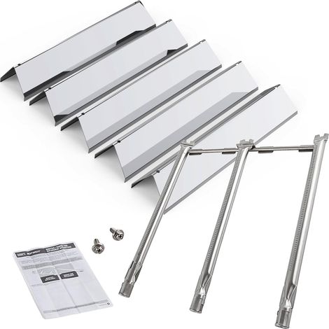 Barre aromatisante de 38,9 cm et tube de brûleur pour Weber Spirit série 300, plaques chauffantes 7636 et brûleur de barbecue 69787 pour Weber Spirit E310 S310 E320 S320 E330 S330 avec