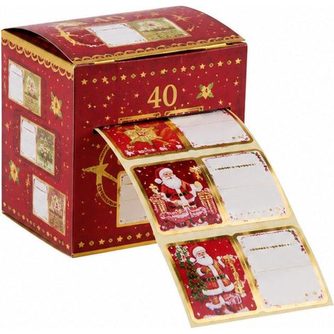 Ad Trend Set 60 Etichette Adesive Natalizie 6x3,5 cm – Etichette per Regali di Natale (1/2)
