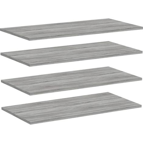 Maison Exclusive - Wandregale 4 Stk. Grau Sonoma 80x40x1,5 cm Hol