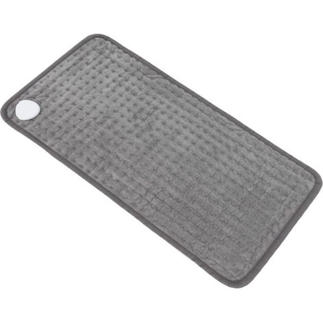 Couverture chauffante électrique Grise 130×160 cm, fibre de carbone, minuterie intelligente, lavable en machine, couverture chauffante pour lit simple, canapé et dortoir (1/2)