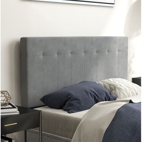 Tete de lit 140 cm reglable gris structure metal OKMYHOME (1/5)