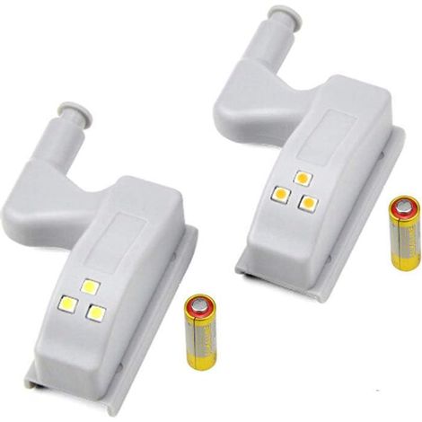 LED Hinge Light - Auto On Off Cabinet Light - Cool White 6000K - For Kitchen Closet Wardrobe Door - 2 Pieces (1/5)