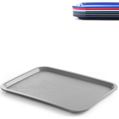 Bandeja de polipropileno para comida rápida de 35x45 cm - Gris (1/4)