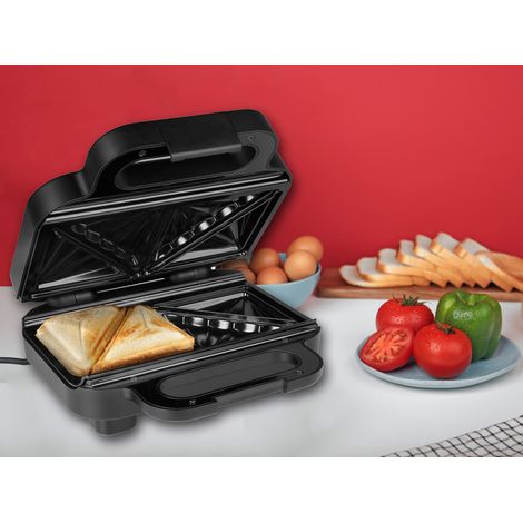 Sandwichmaker für 4 halbe Toasties, Grillplatte 22x11cm - 800Watt (1/5)