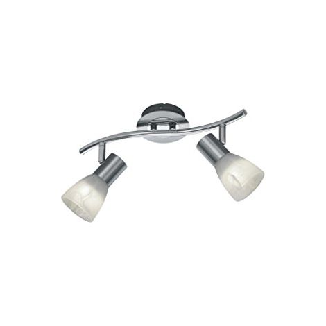 Faretti da Soffitto Barra 2 Spot Led Orientabili Acciaio Vetro Levisto GD Trio (1/4)