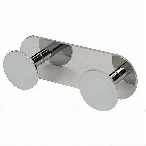 TRADE SHOP - Appendino Con 2 Ganci Appendi Porta Asciugamano 2 Posti Bagno Casa Cromato 59761 - (1/2)