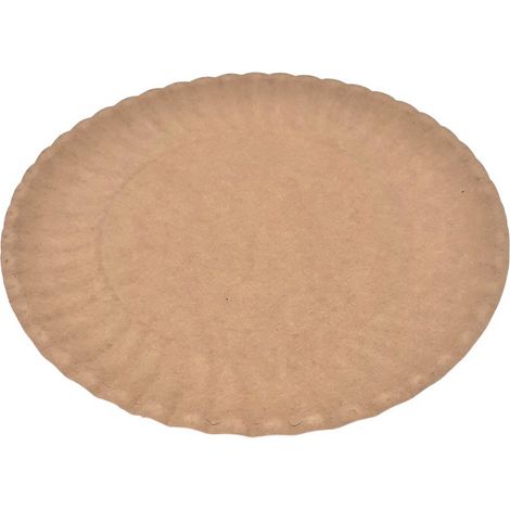 Plato de papel kraft de 18 cm (7 pulgadas), 100 unidades. Disfruta y sé ecológico.