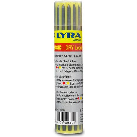 DRY Minen Graphite 12x Graphite 2B, Ø 2,8mm, VPE: 10
