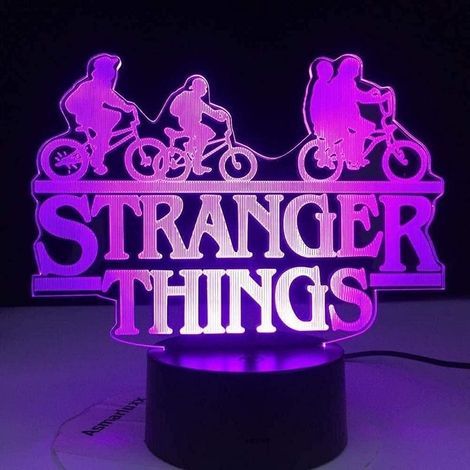 Lampe à effet 3D Stranger Things – Veilleuse LED avec télécommande – 16 couleurs changeantes – Décoration chambre enfant (1/5)