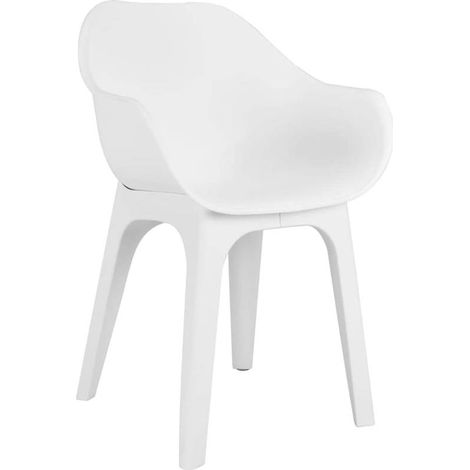 GHIBLI SEDIA POLTRONA IN PLASTICA 55 X 50.5 X H81 CM BIANCA (1/6)