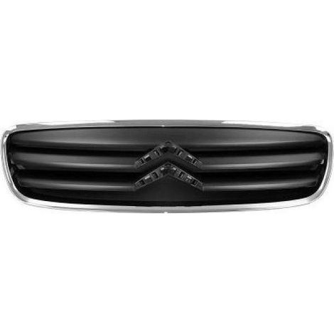 Grille de calandre avant noire et chromée fermée Citroen C2 depuis 2008