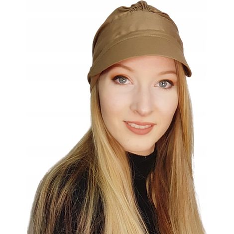 Turban pour femme Tess avec visière w-001, foulard sans motif, également après chimiothérapie (1/5)