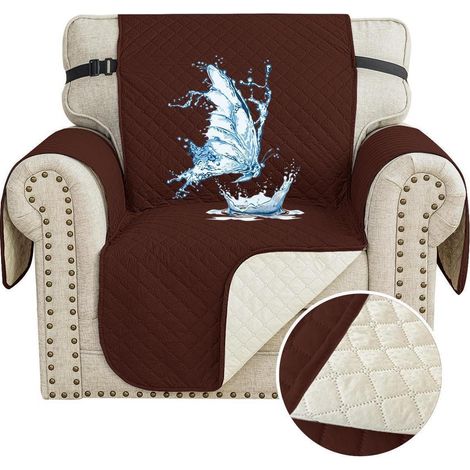 Housse de fauteuil imperméable 1 place, antidérapante, lavable, pour animaux (1/5)