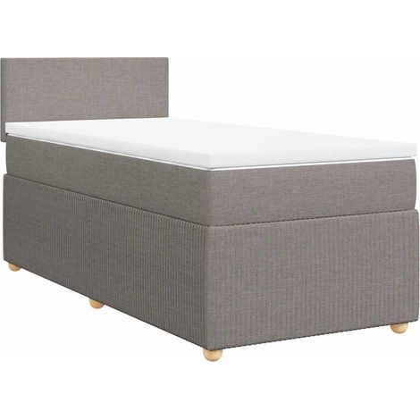Maison Exclusive - Giroletto a Molle con Materasso Tortora 90x200 cm inTessuto (1/5)