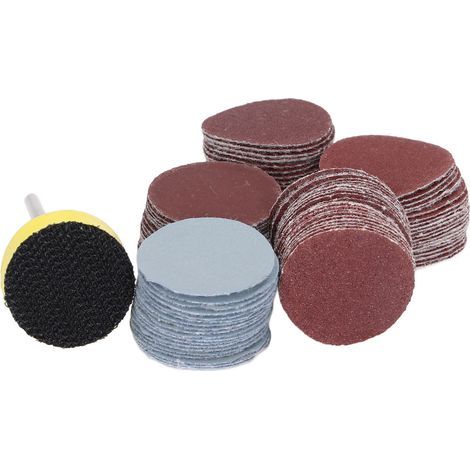 Kit de disques abrasifs en acier inoxydable, alumine, changement rapide, pour métal et plastique, 100 pièces (1/5)