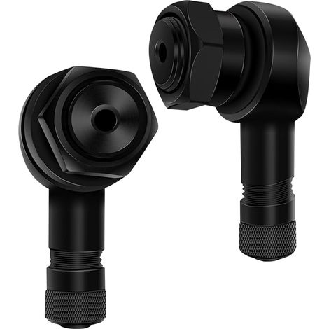 JatilEr 2 Paire de Rallonge de Valve de Pneu Adaptateur Prolongateur Coude de Valve 90 Degrés pour Moto Vélo Or/Noir (1/5)