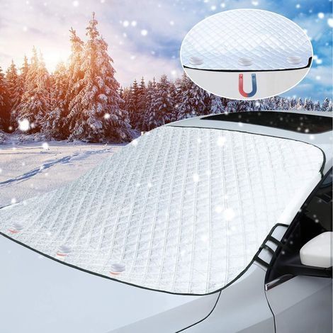 Protege Pare Brise Givre, Protection Pare Brise Hiver, Couverture Pare Brise Voiture, 3 magnétique, Universelle pour Voiture Anti Givre, Neige, Glace, Pluie et Soleil, Repliable, 193126cm (1/5)