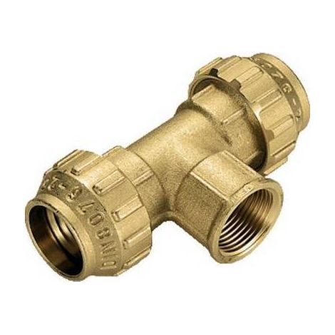 RACCORDO A TEE FEMMINA IN OTTONE TIEMME Misura: 3/4" x 25