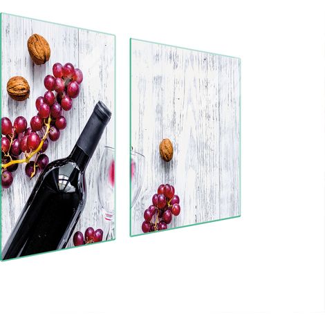 PLATO DE VIDRIO Y TABLA DE CORTAR 100x52 UVAS (1/5)