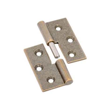 Cerniere Piane Lisce Ottone Bronzato Mm.50X40 Destra
