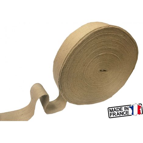 Secodir – Sangle de siège brute 85 mm x 100 m – 100% jute naturel – Fabrication française – Rénovation fauteuils et chaises (1/5)