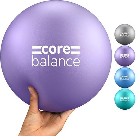 Core Balance Small Pilates Exercise Ball 23 cm Non-Slip/Anti-Burst – Fitness Training, Yoga, Fitness, Physiotherapy – Inflation Tube and Tool/Max Weight 200 kg / 4 Pretty Colours (1/3)