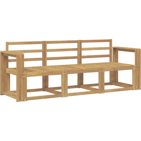 Set di divani da esterno 3 pcs Bianco 197,5 x 63 x 73 cm vidaXL